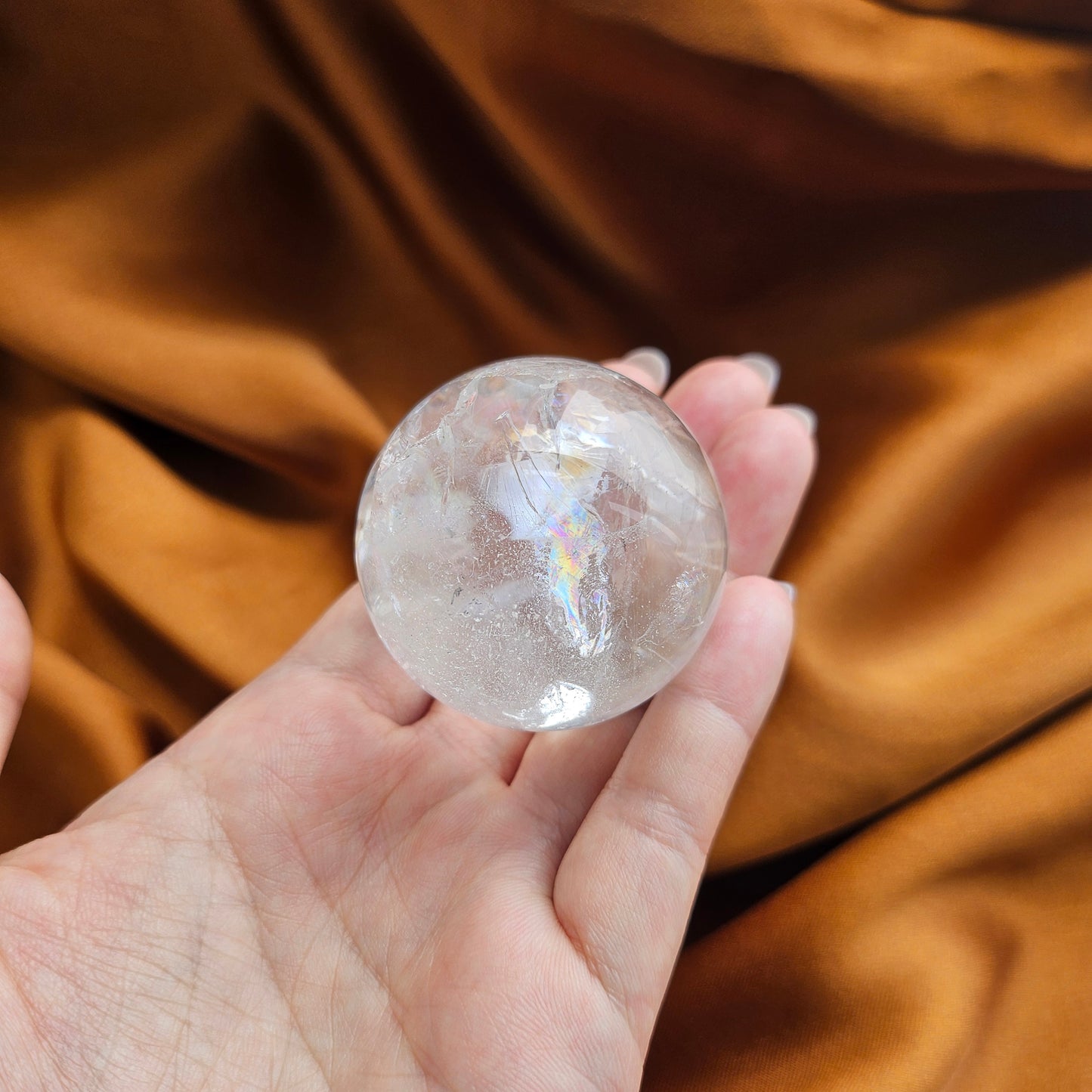 Rainbow Clear Quartz Sphere