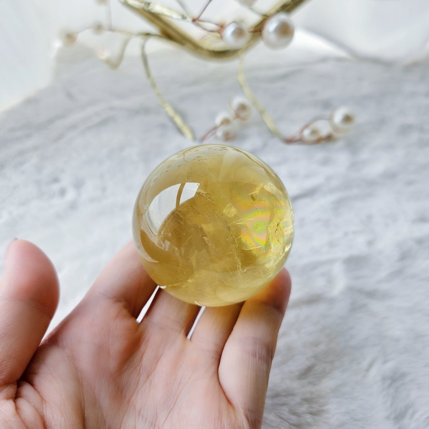 Rainbow Citrine Sphere