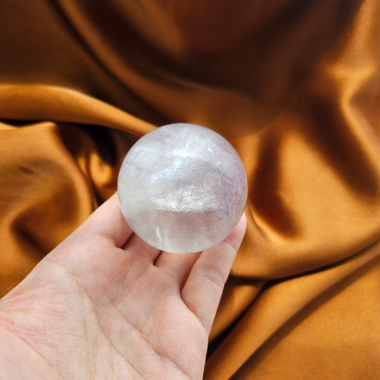 Clear Light Purple Rainbow Fluorite Sphere