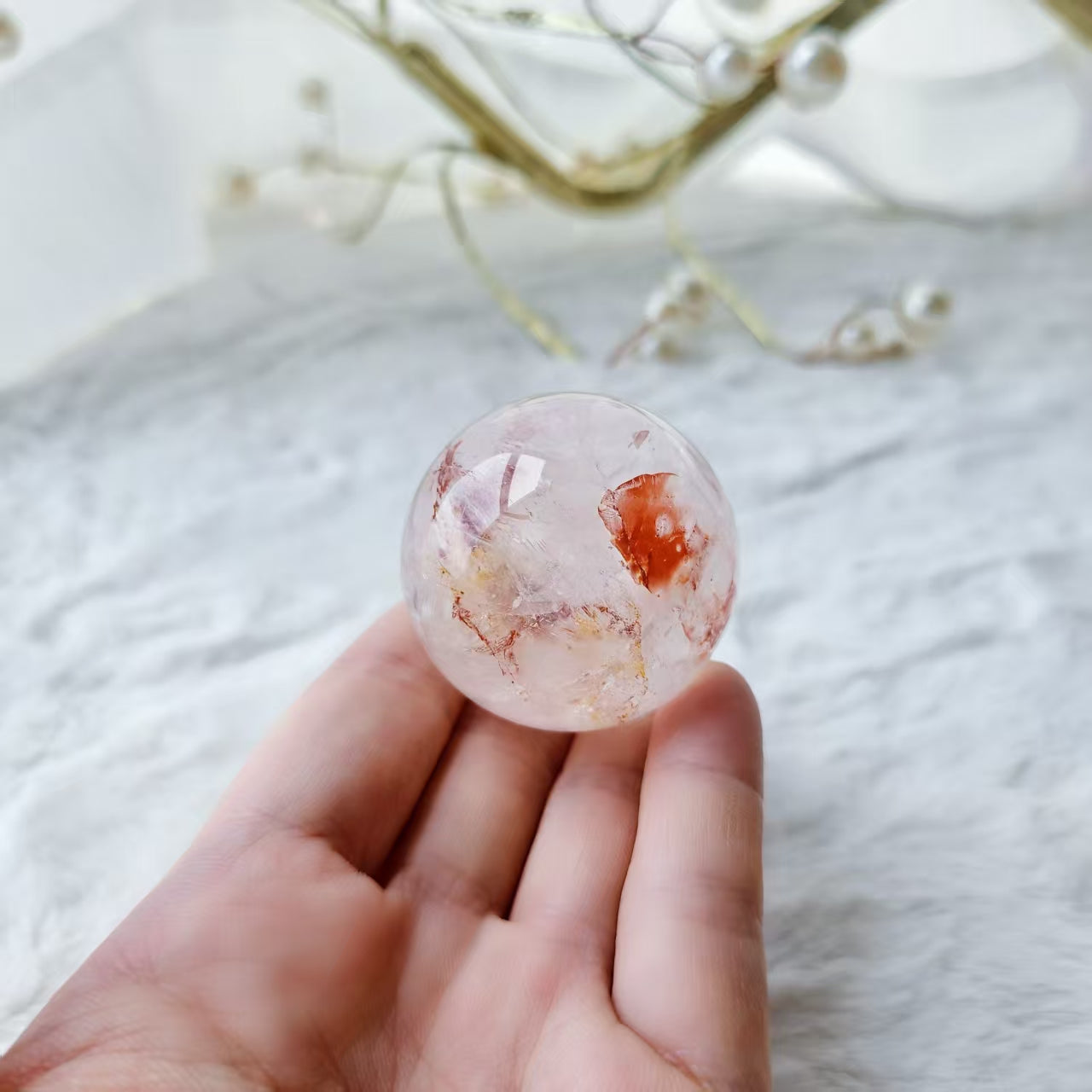 Red Hematoid Quartz Sphere